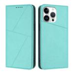 For iPhone 14 Pro Max Strong Magnetic Frosted Flip Leather Phone Case(Light Blue)