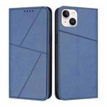 For iPhone 14 Plus Strong Magnetic Frosted Flip Leather Phone Case(Royal Blue)