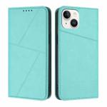 For iPhone 14 Strong Magnetic Frosted Flip Leather Phone Case(Light Blue)