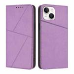 For iPhone 13 mini Strong Magnetic Frosted Flip Leather Phone Case(Light Purple)