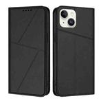 For iPhone 13 mini Strong Magnetic Frosted Flip Leather Phone Case(Black)