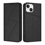 For iPhone 13 Strong Magnetic Frosted Flip Leather Phone Case(Black)
