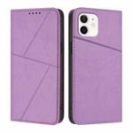 For iPhone 12 mini Strong Magnetic Frosted Flip Leather Phone Case(Light Purple)