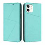 For iPhone 12 mini Strong Magnetic Frosted Flip Leather Phone Case(Light Blue)