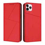 For iPhone 11 Pro Max Strong Magnetic Frosted Flip Leather Phone Case(Red)