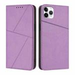 For iPhone 11 Pro Max Strong Magnetic Frosted Flip Leather Phone Case(Light Purple)