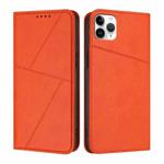 For iPhone 11 Pro Max Strong Magnetic Frosted Flip Leather Phone Case(Orange)