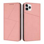 For iPhone 11 Pro Max Strong Magnetic Frosted Flip Leather Phone Case(Pink)
