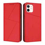 For iPhone 11 Strong Magnetic Frosted Flip Leather Phone Case(Red)