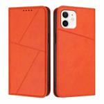 For iPhone 11 Strong Magnetic Frosted Flip Leather Phone Case(Orange)