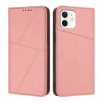 For iPhone 11 Strong Magnetic Frosted Flip Leather Phone Case(Pink)