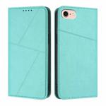 For iPhone SE 2022 / SE 2020 / 8 / 7 Strong Magnetic Frosted Flip Leather Phone Case(Light Blue)