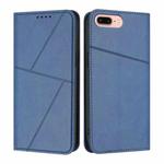 For iPhone 8 Plus / 7 Plus / 6 Plus Strong Magnetic Frosted Flip Leather Phone Case(Royal Blue)