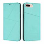 For iPhone 8 Plus / 7 Plus / 6 Plus Strong Magnetic Frosted Flip Leather Phone Case(Light Blue)