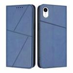 For iPhone XR Strong Magnetic Frosted Flip Leather Phone Case(Royal Blue)
