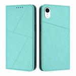 For iPhone XR Strong Magnetic Frosted Flip Leather Phone Case(Light Blue)