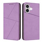 For iPhone 17 Strong Magnetic Frosted Flip Leather Phone Case(Light Purple)