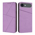 For iPhone 17 Air Strong Magnetic Frosted Flip Leather Phone Case(Light Purple)