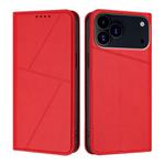 For iPhone 17 Pro Max Strong Magnetic Frosted Flip Leather Phone Case(Red)