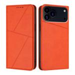 For iPhone 17 Pro Max Strong Magnetic Frosted Flip Leather Phone Case(Orange)