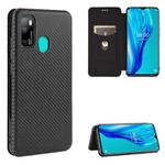 For Ulefone Note 9P Carbon Fiber Texture Horizontal Flip TPU + PC + PU Leather Case with Card Slot(Black)