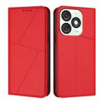 For Itel A50 Strong Magnetic Frosted Flip Leather Phone Case(Red)