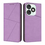 For Itel A50 Strong Magnetic Frosted Flip Leather Phone Case(Light Purple)