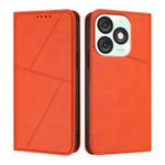 For Itel A50 Strong Magnetic Frosted Flip Leather Phone Case(Orange)