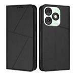 For Itel A50 Strong Magnetic Frosted Flip Leather Phone Case(Black)