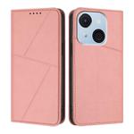 For Itel A50C Strong Magnetic Frosted Flip Leather Phone Case(Pink)