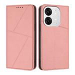For Itel A80 Strong Magnetic Frosted Flip Leather Phone Case(Pink)