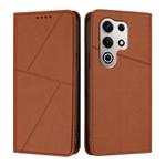 For Itel S25 Ultra Strong Magnetic Frosted Flip Leather Phone Case(Coffee Color)
