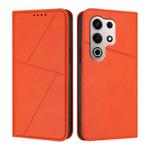 For Itel S25 Ultra Strong Magnetic Frosted Flip Leather Phone Case(Orange)