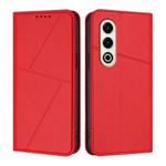 For Itel S25 Strong Magnetic Frosted Flip Leather Phone Case(Red)