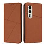 For Itel S25 Strong Magnetic Frosted Flip Leather Phone Case(Coffee Color)