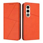 For Itel S25 Strong Magnetic Frosted Flip Leather Phone Case(Orange)
