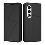For Itel S25 Strong Magnetic Frosted Flip Leather Phone Case(Black)