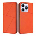 For itel A90 Strong Magnetic Frosted Flip Leather Phone Case(Orange)