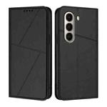 For itel A95 Strong Magnetic Frosted Flip Leather Phone Case(Black)