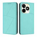 For itel P65C Strong Magnetic Frosted Flip Leather Phone Case(Light Blue)