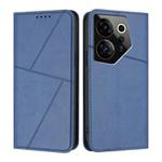 For Tecno Camon 20 Premier Strong Magnetic Frosted Flip Leather Phone Case(Royal Blue)