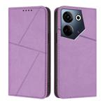 For Tecno Camon 20 / Camon 20 Pro 4G Strong Magnetic Frosted Flip Leather Phone Case(Light Purple)