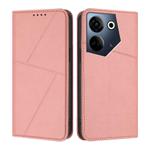 For Tecno Camon 20 / Camon 20 Pro 4G Strong Magnetic Frosted Flip Leather Phone Case(Pink)