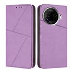 For Tecno Camon 30 Pro Strong Magnetic Frosted Flip Leather Phone Case(Light Purple)
