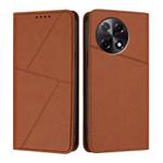 For Tecno Camon 30S Strong Magnetic Frosted Flip Leather Phone Case(Coffee Color)