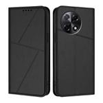For Tecno Camon 30S Strong Magnetic Frosted Flip Leather Phone Case(Black)