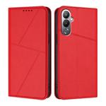 For Tecno Pova 4 Strong Magnetic Frosted Flip Leather Phone Case(Red)