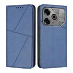 For Tecno Pova 6 / Pova 6 Pro Strong Magnetic Frosted Flip Leather Phone Case(Royal Blue)