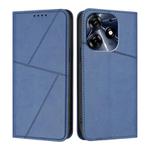 For Tecno Spark 10 Pro Strong Magnetic Frosted Flip Leather Phone Case(Royal Blue)