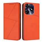 For Tecno Spark 10 Pro Strong Magnetic Frosted Flip Leather Phone Case(Orange)